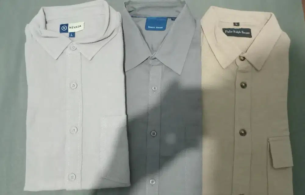 Kemeja ,nevada ,stanly adam ,polo,ukrn L,nominus mulus 100rb  dpt 3