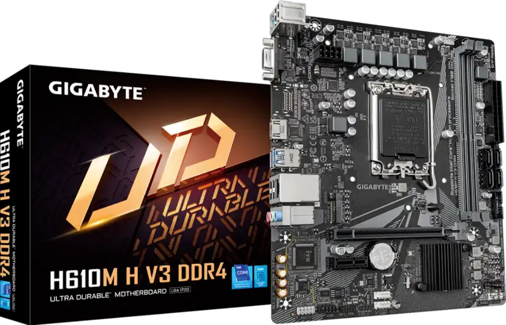 mobo gigabyte motherboard h610m ddr4 lga 1700