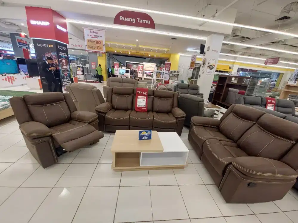 PROMO SET SOFA RECLINER BARU BISA CICIL 0%