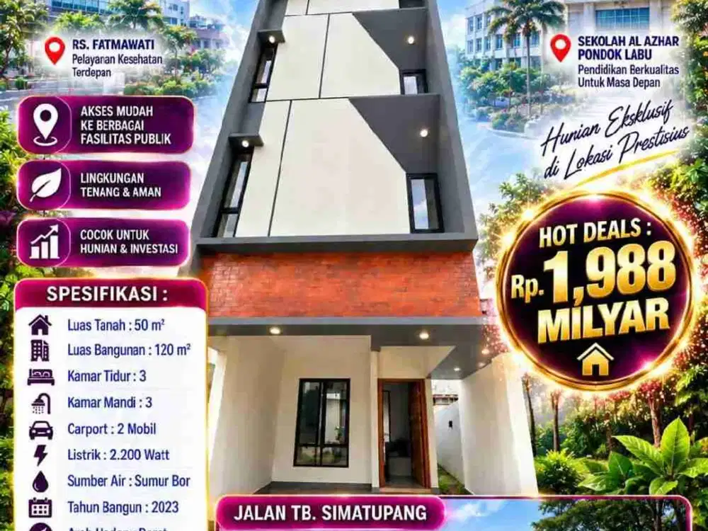 Rumah baru nyaman mewah di Jakarta Selatan