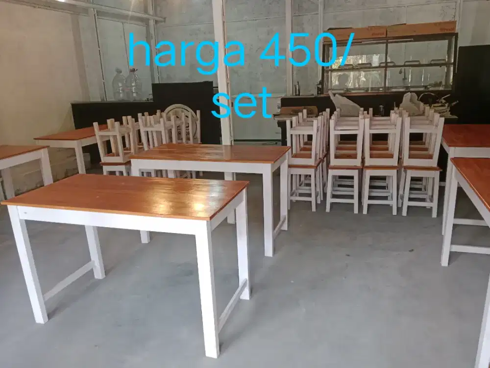 Set meja kursi warmindo