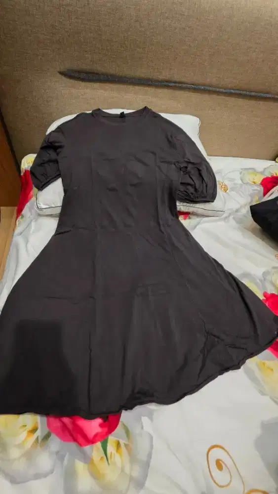 Dress mahogany uniqlo
