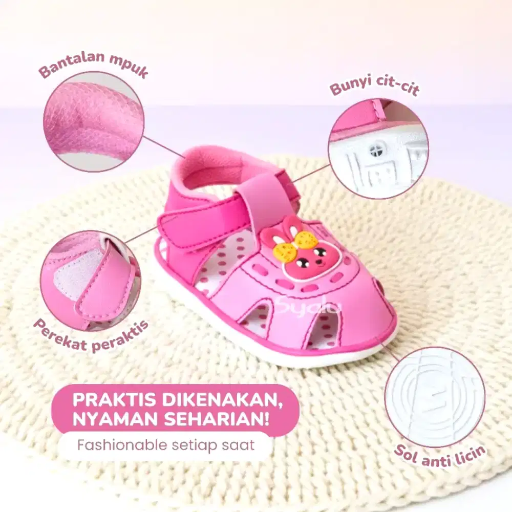 Sandal Sepatu Anak Bunyi Cit Cit Merk Syalu Uk 25 (13 cm)