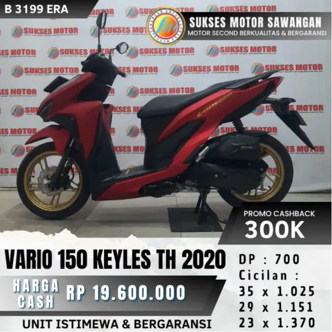 CASH KREDIT DP 7OO NEW VARIO 150 KEYLESS TH 2020 KEYLES MULUS GARANSI