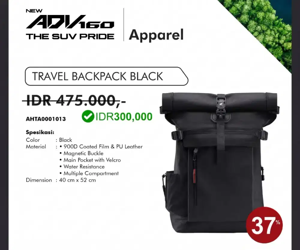 Travel Backpack Baru - Merk Honda