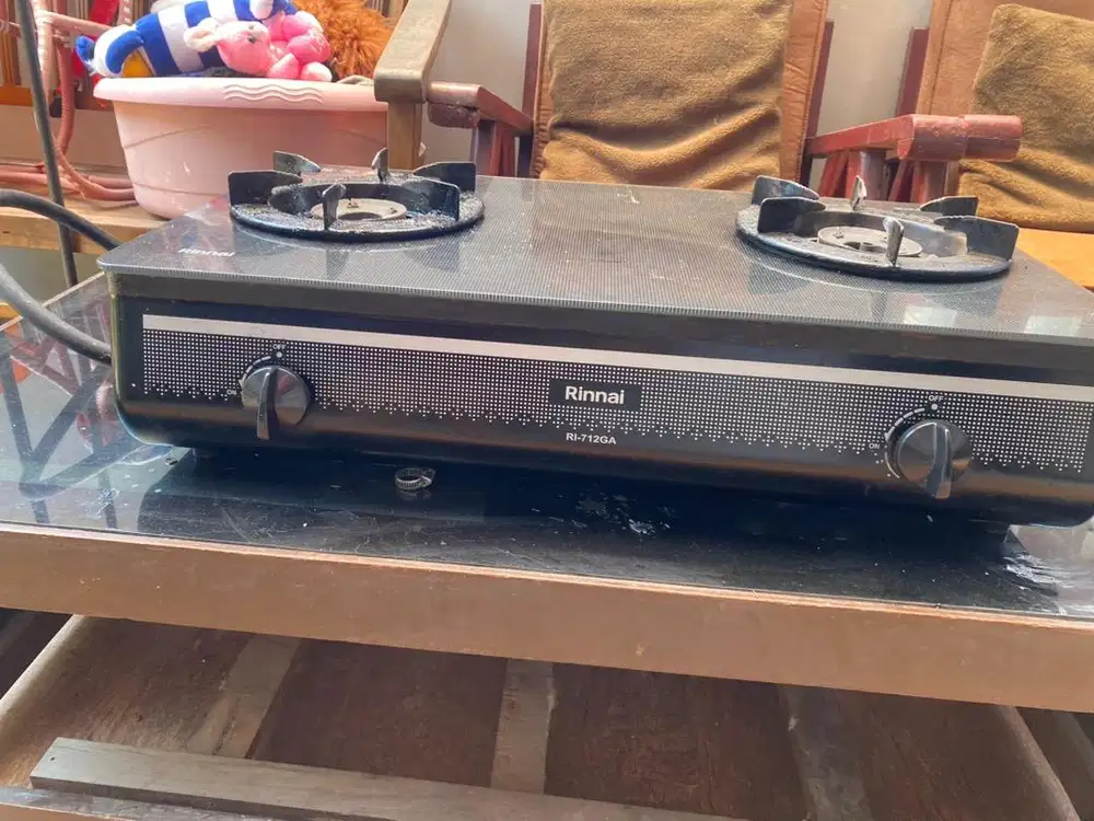 Rinnai RI-712GA Kaca Hitam - 2 Tungku Tornado