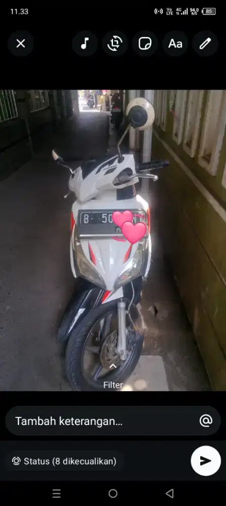 Honda Vario 110 LED 2017 B DKI PJK pjg srt kmplt hrg 8,350 nego