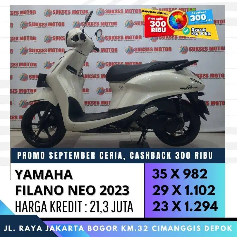 YAMAHA FILANO NEO 2023 MULUS CASH KREDIT PROMO FREE SPIN UP TO 300