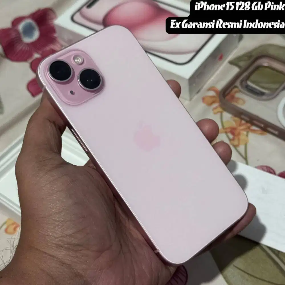 iPhone 15 128 Gb Pink Ex Garansi Resmi Indonesia
