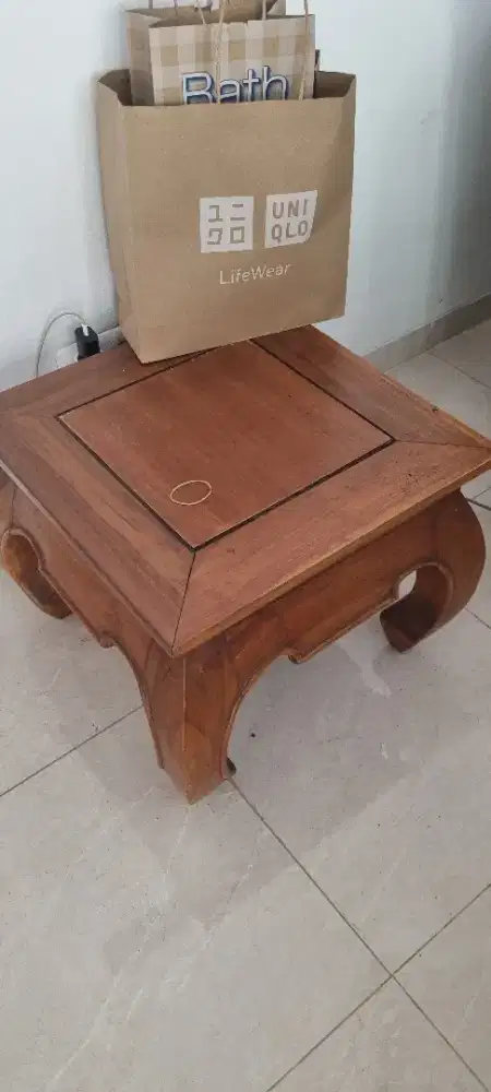 Dijual coffee table kayu jati asli
