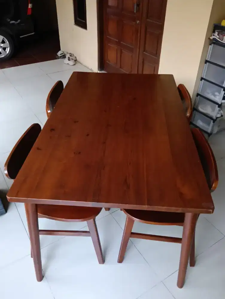 5 Set Meja Makan Kayu Jati