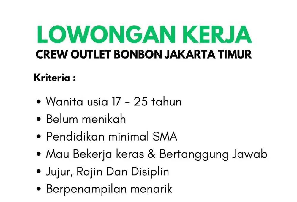 Lowongan Jaga Stand di Mall