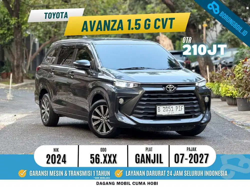 DP RENDAH 15 JT || AVANZA 1.5 G CVT 2024 Abu abu (B 2051 PIF)