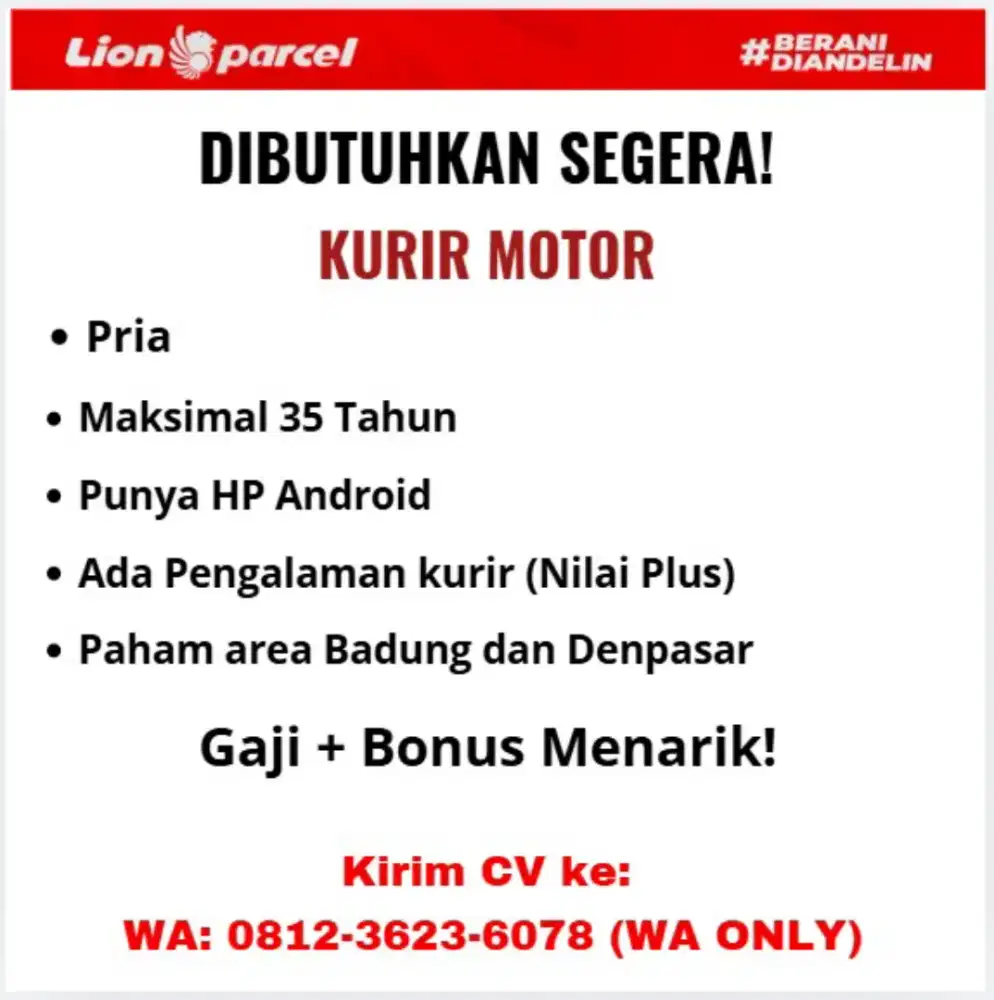 Dibutuhkan segeraa
