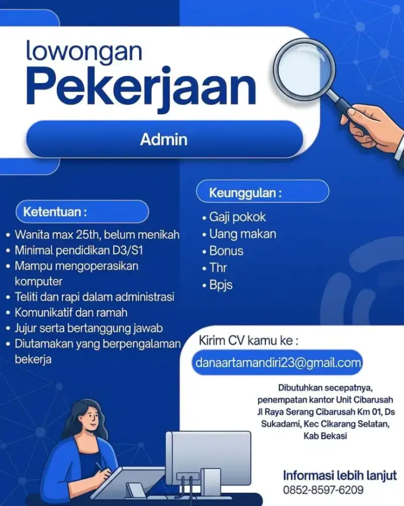 Lowongan Admin Kantor