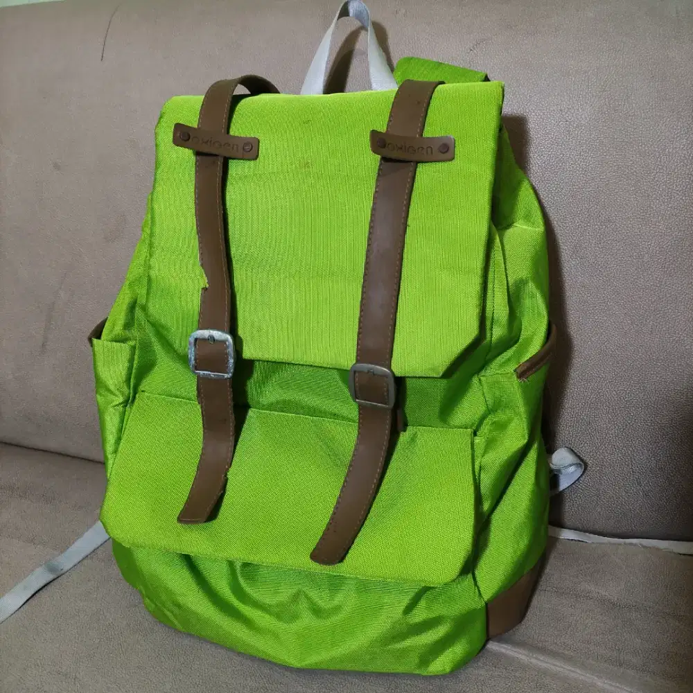 PL Tas Ransel Laptop BackPack Oxygen Hijau Stabilo