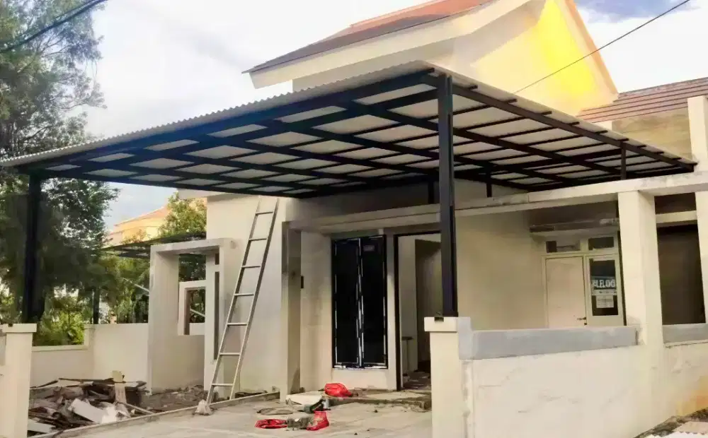 Kanopi baja ringan dan garasi