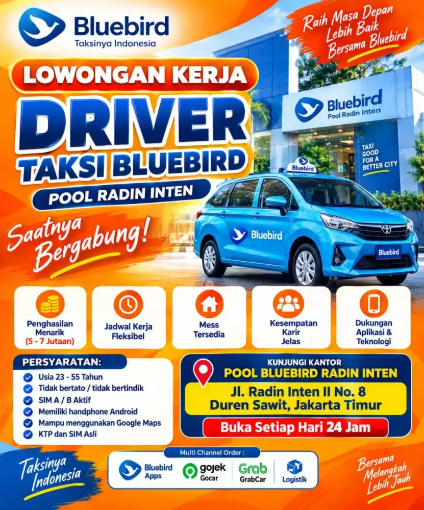 lowongan pekerjaan driver bluebird