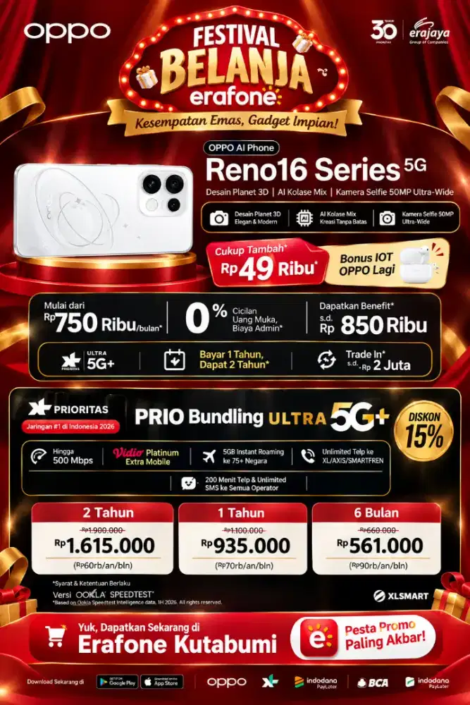 FESTIVAL BELANJA ERAFONE – OPPO RENO16 SERIES 5G
