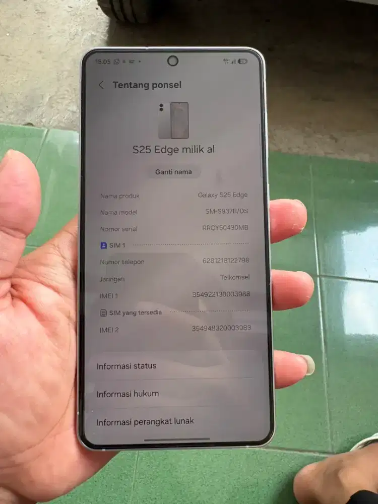 Samsung s25 edge 12/256 jaringan 5G resmi indonesia
