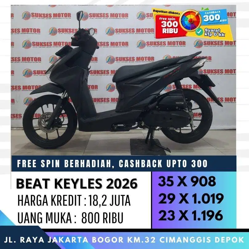 HONDA BEAT SMARTKEY 2026 MULUS BISA KREDIT SYARAT KTP KK