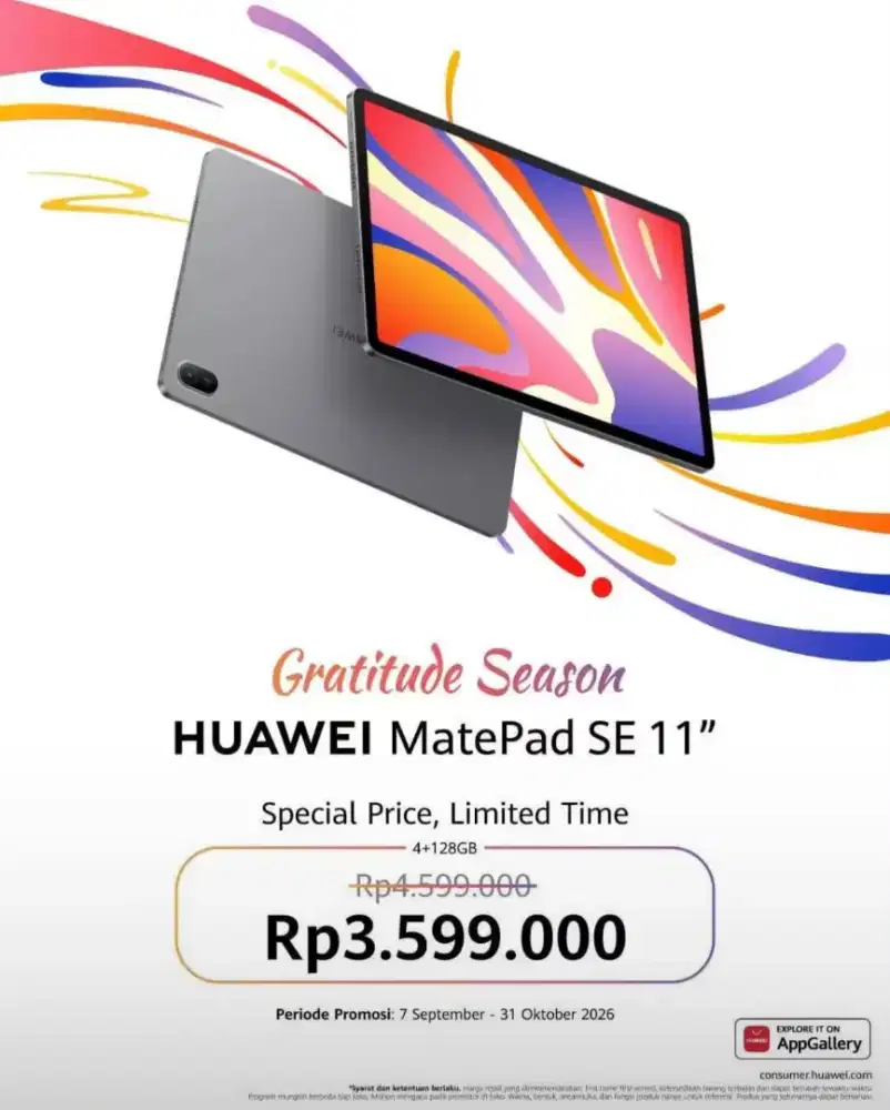 Kredit huawei matepad SE 11inch hanya dengan KTP