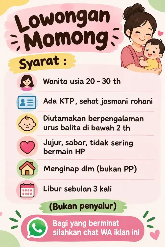 Lawongan kerja momong