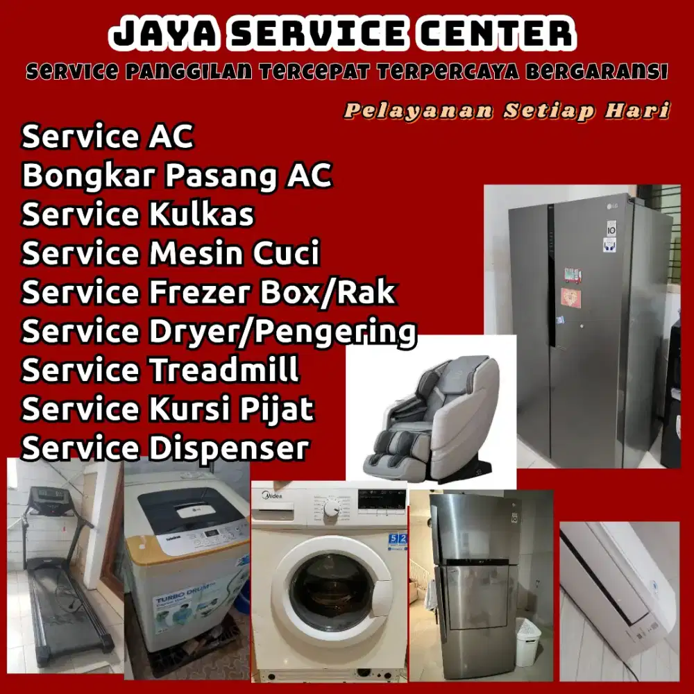 Service AC Mesin Cuci Kulkas Frezer Bongkar Pasang AC Servis Treadmill