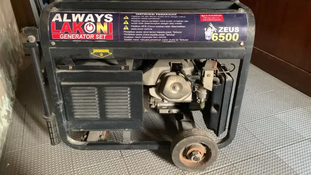 Mesin genset bensin,zeus 6500