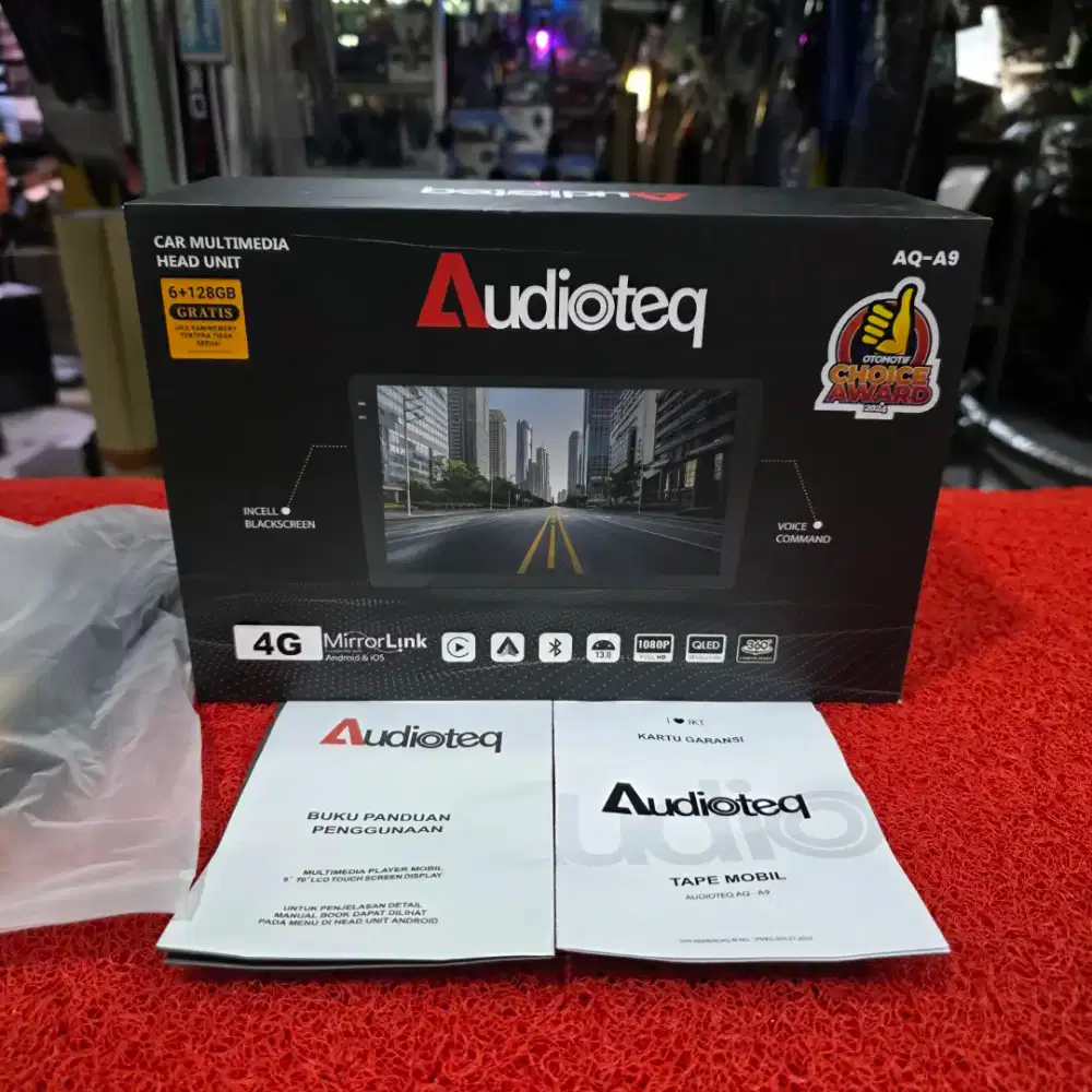 Head Unit Android Audioteq AQ-A9 6GB+128GB Sim Card 4G QLED 9 in