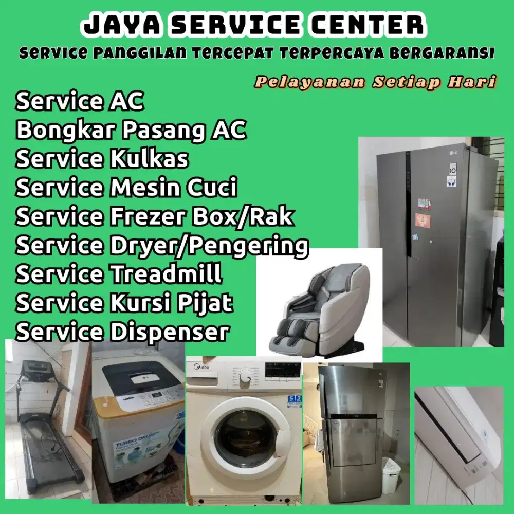 Service AC Kulkas Frezer Mesin Cuci Bongkar Pasang AC Servis Treadmill