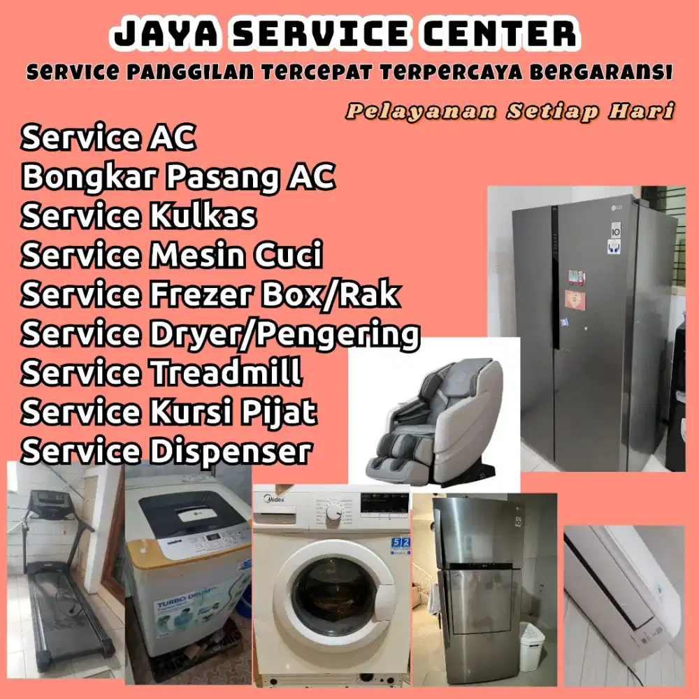 Service Mesin Cuci Kulkas Frezer Bongkar Pasang AC Servis AC Treadmill