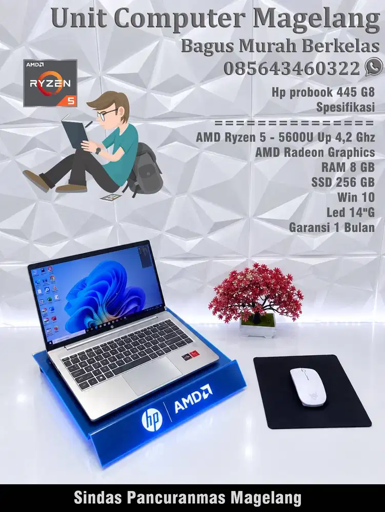 Hp Probook 445 G8 II Standar Militer II AMD Ryzen 5 5600 U II 8 GB II