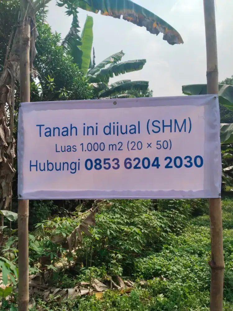 Tanah Strategis 1000m2 di Bekasi Mustika Jaya