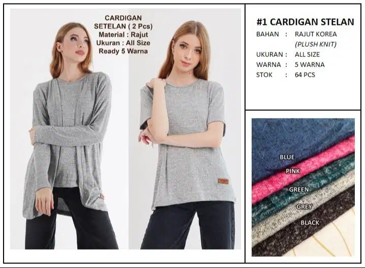 Obral Habisin Stok | SALE | Pakaian Wanita Cardigan & Blouse  / Kaos