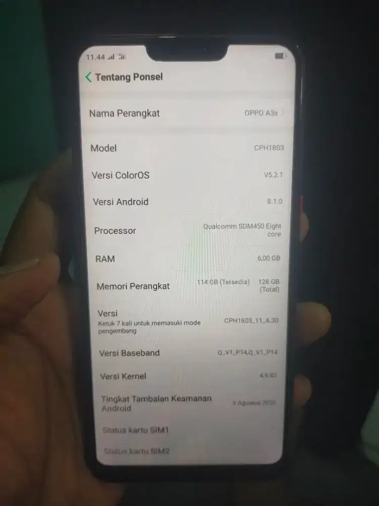Oppo a3s ram 6/128