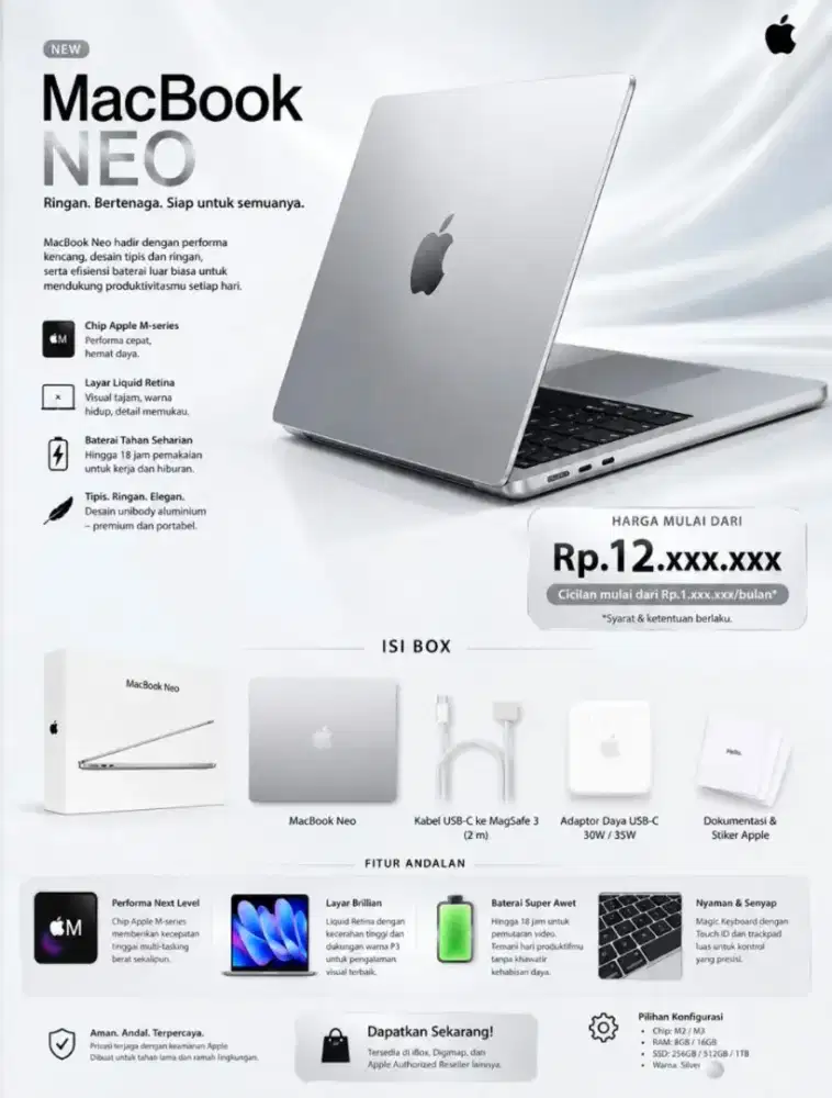 Di jual Macbook Neo di Fonel Grandmallbatam,lt II