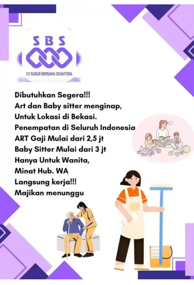 Lowongan kerja ART & BABY SITTER