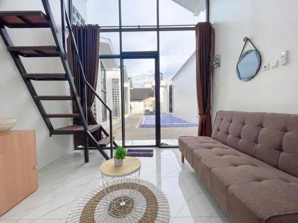 villa dengan kolam renang bisa bulanan ,harian ,mingguan