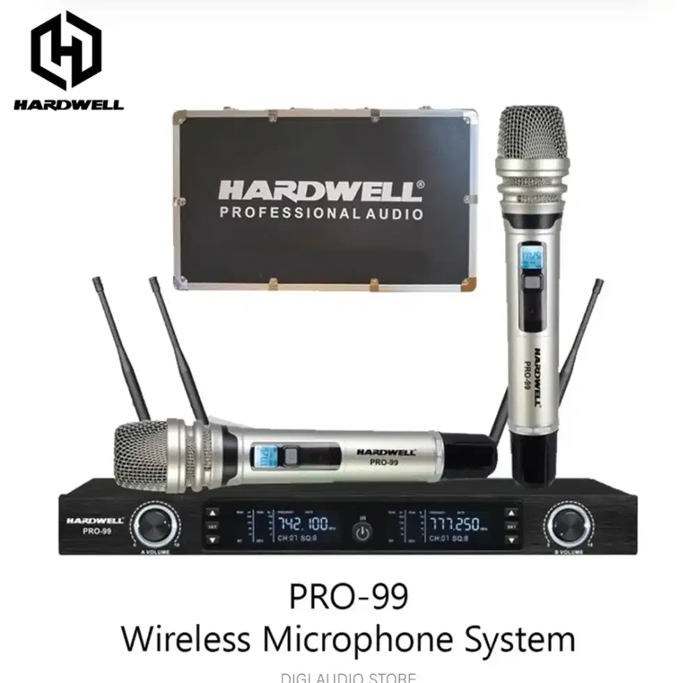Mic wireless hardwell pro 99 Pegang pegang original resmi