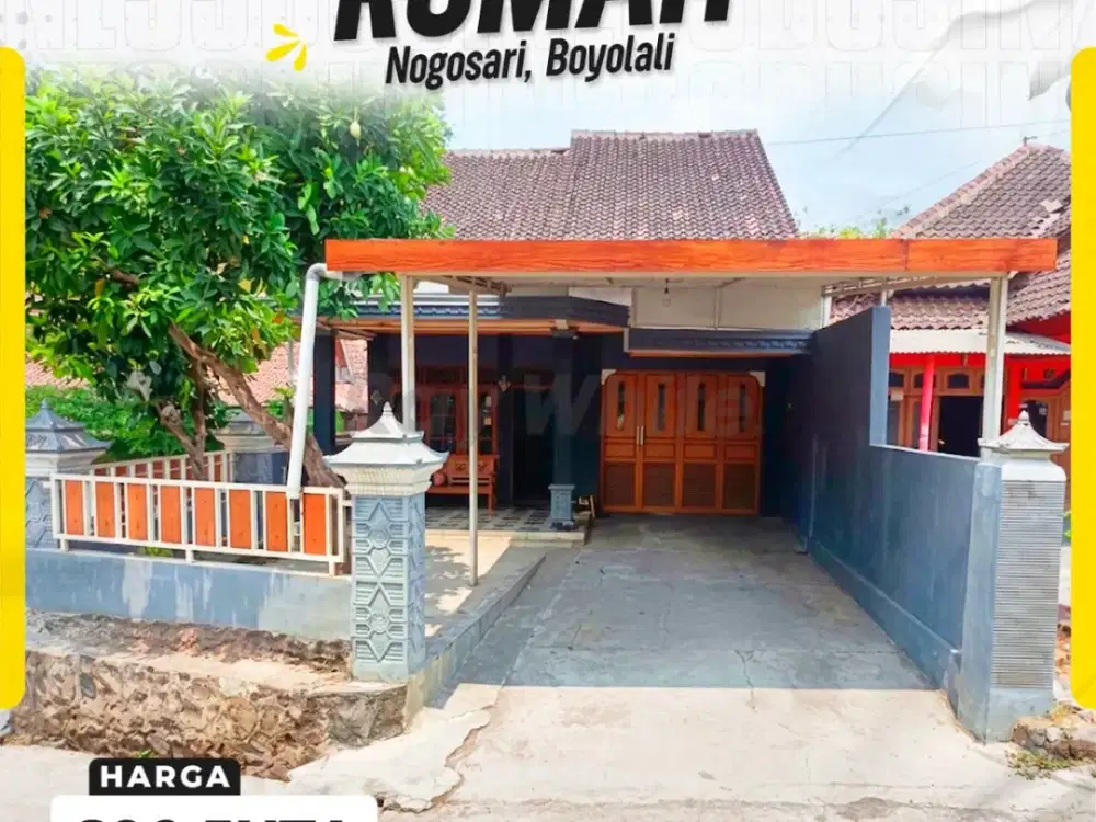 DIJUAL RUMAH ASRI & LAPANG DI KENTENG, NOGOSARI, BOYOLALI