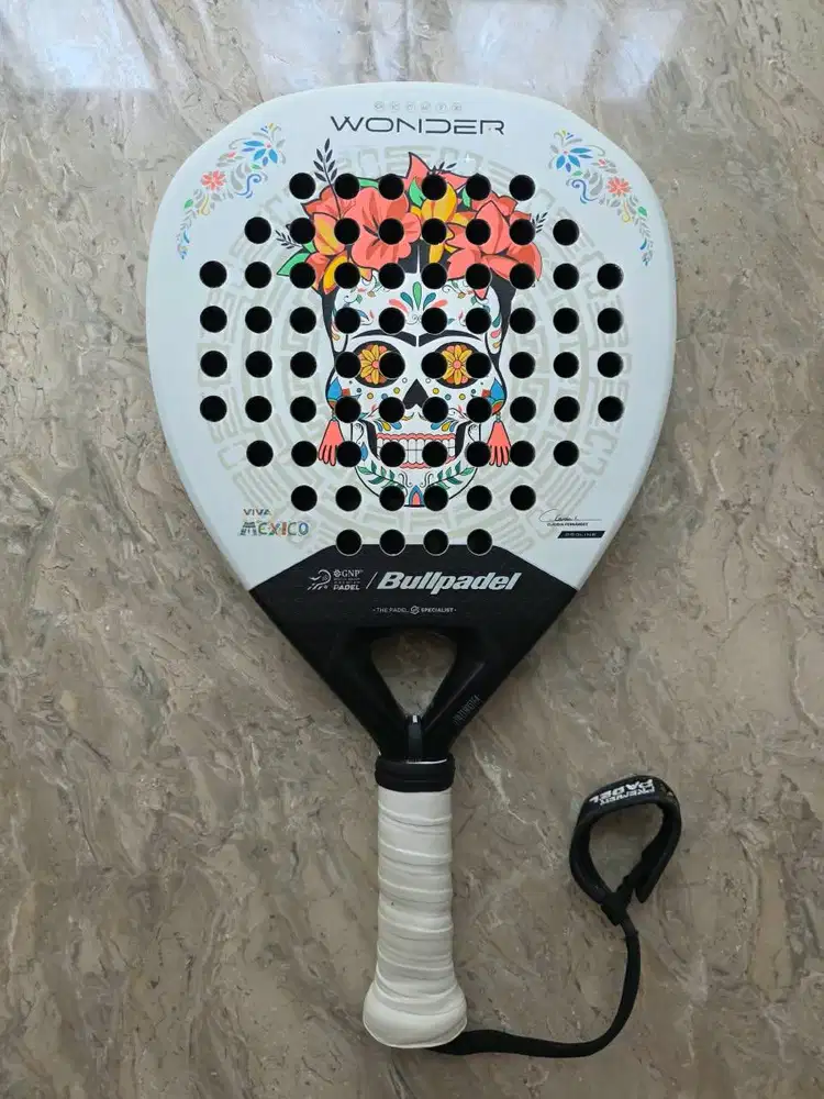Raket Padel BULLPADEL Wonder MEXICO 25 345-350 Pearly White