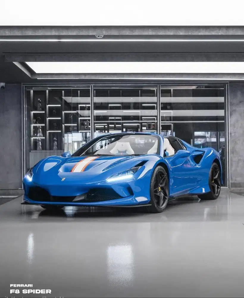 FERRARI F8 SPIDER 2022 LOW KM 1,xxx AZZURO DINO [ Blue ] On WHITE Blue