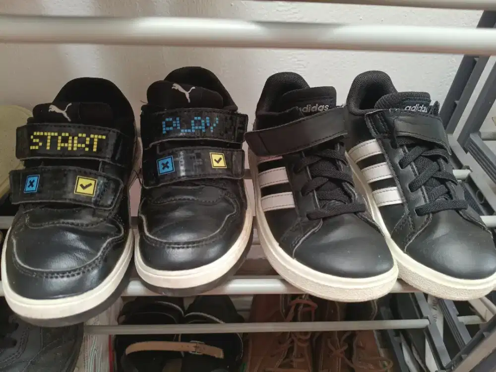 Sepatu anak puma dan adidas