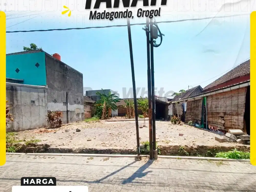 Dijual Tanah 268m² Strategis Solo baru, Madegondo Grogol Sukoharjo 1,4Milyar