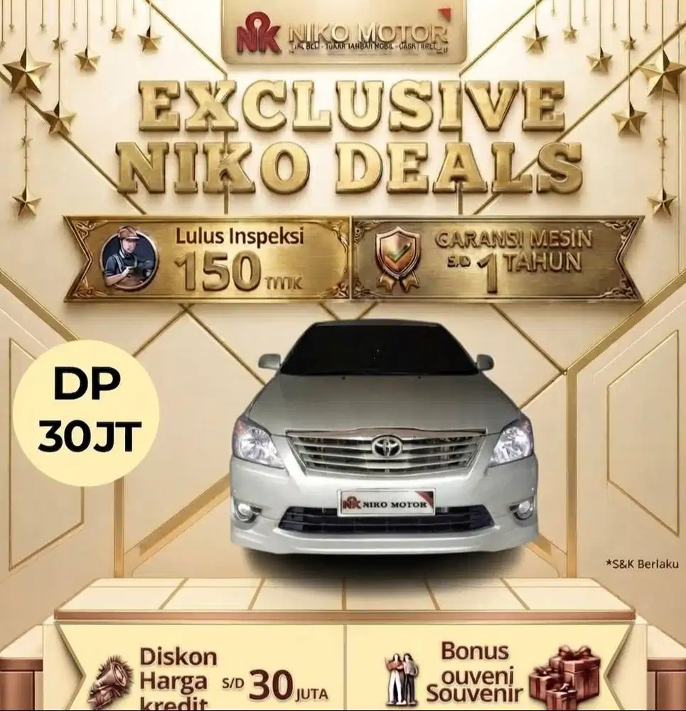 (MULUS) INNOVA V LUXURY 2012 AT :2011|2013|2014