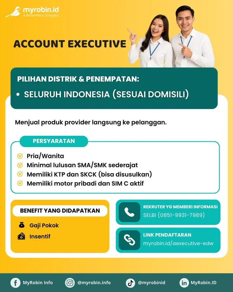 LOWONGAN KERJA ACCOUNT EXECUTIVE