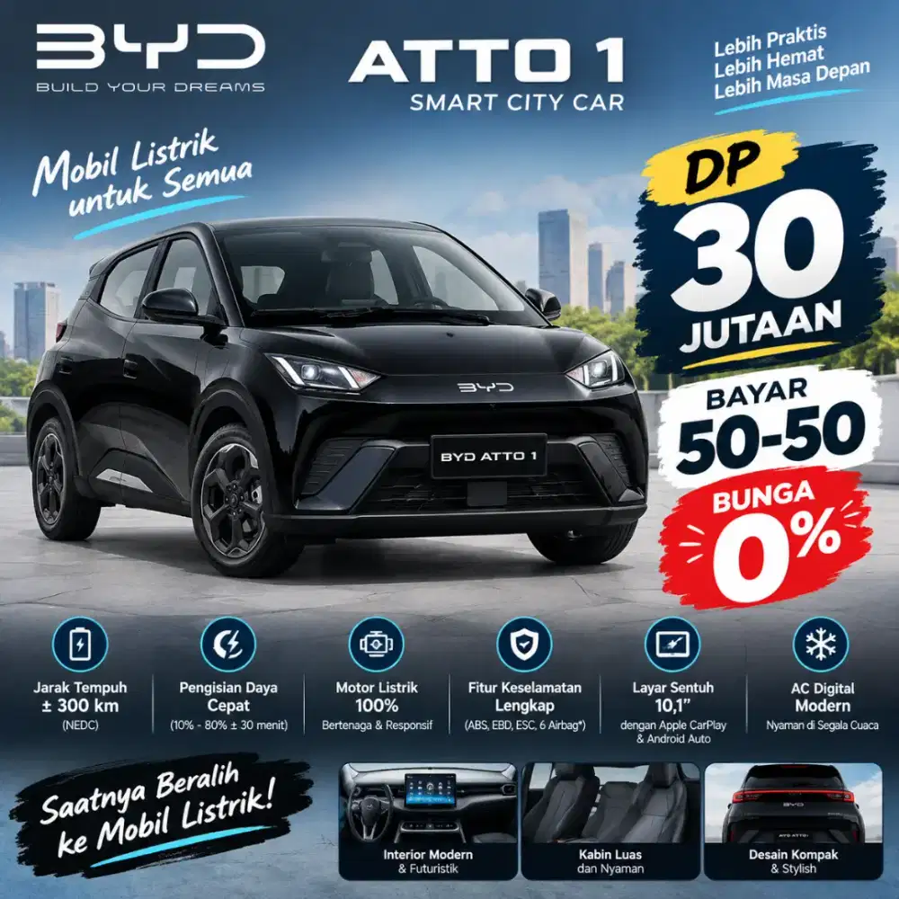 BYD ATTO 1 DP SUPER MINIM READY BUAT USAHA ONLINE