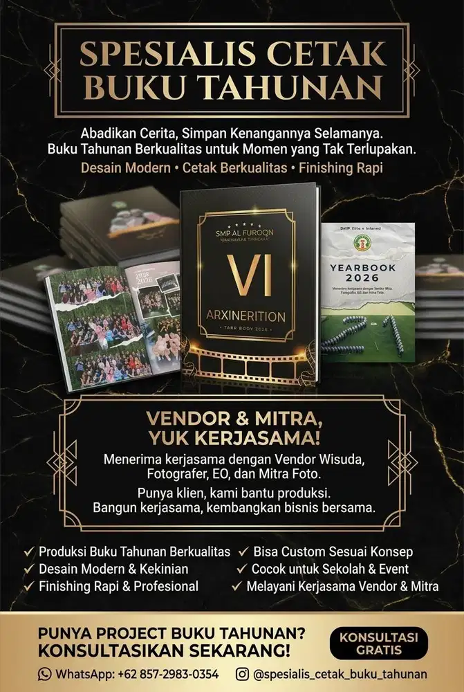 Jasa Cetak Buku Tahunan Sekolah / Yearbook Murah & Berkualitas