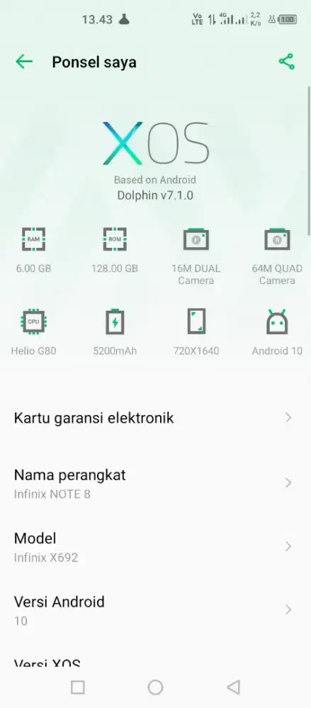 Infinix note 8 6/128 batangan siap pakai apaadanya.